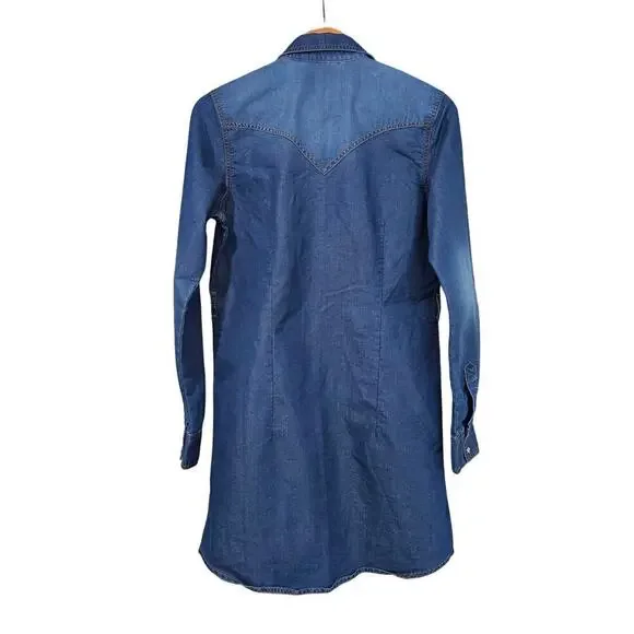 Wrangler Western Denim Shirt Dress Size S - Picture 3 of 6
